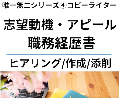志望理由/アピール文/職務経歴書の添削・作成します イメージ1