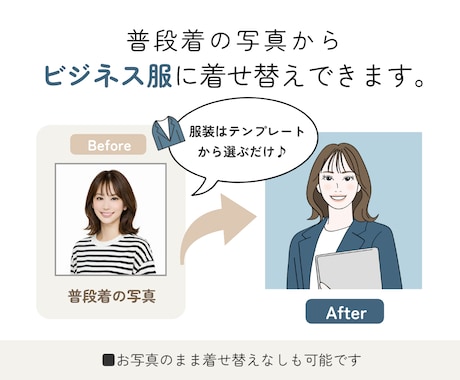 個人ビジネス向け｜使いやすいシンプル似顔絵描きます フリーランスに好印象✨SNSアイコン・HP・名刺イラストに◎ イメージ2
