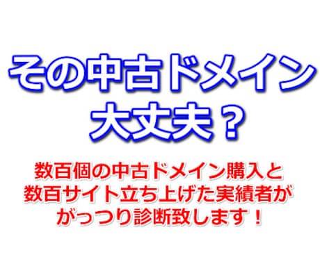 現役アフィリエイターが中古ドメインの診断します 中古ドメイン数百個を選んできた私ががっつりサポート イメージ1