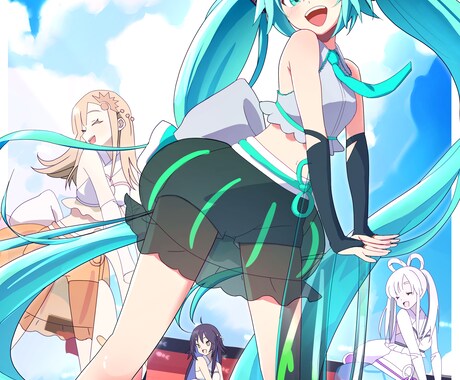 アニメスタイルの魅力的なイラスト作成します 背景込みの分かりやすいキャッチーな小説挿絵風イラストも可能！ イメージ2