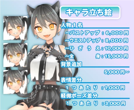 最短30日｜あなたのキャラに「命」を吹き込みます ラフ→線画・色分け→完成の3段階で確認できるから安心！ イメージ2