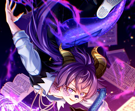 キャラクターイラスト制作します 背景込みの一枚絵！使い方はアナタ次第！ イメージ1