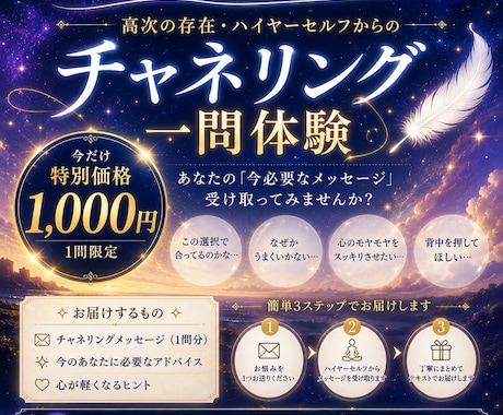 チャネリングで今、必要な事を視ます 今やこれから必要なメッセージを送ります。 イメージ1