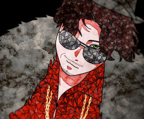 絵や写真からステンドグラス風イラストを作成します 唯一無二のタッチでキャラクターや人物を再現します‼️ イメージ2