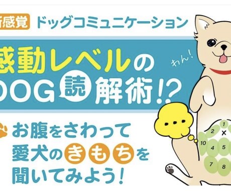 ワンちゃん専門オモシロ腸相診断をオンラインします 愛犬の心の声聞いてみませんか？ イメージ2