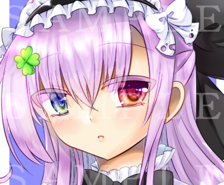 ラフ修正無料でキラキラ可愛い女の子アイコン描きます ～オリジナルＳＮＳアイコンが欲しい方へ～ イメージ2