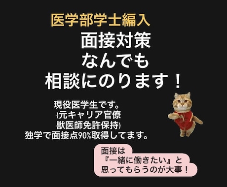 独学で面接点90%を獲得した経験でお手伝いします イメージ1