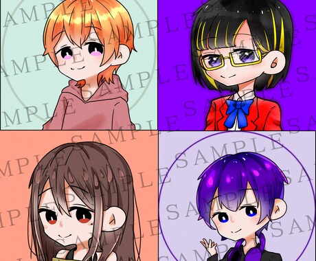 SNSアイコン(デフォルメ限定)描きます 可愛らしいデフォルメアイコンを手に入れてみませんか？ イメージ2