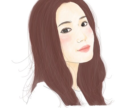 24時間以内納品可能★透明感溢れる似顔絵描きます 贈り物に嬉しいそっくり似顔絵！必ず美しくお描きします★ イメージ2