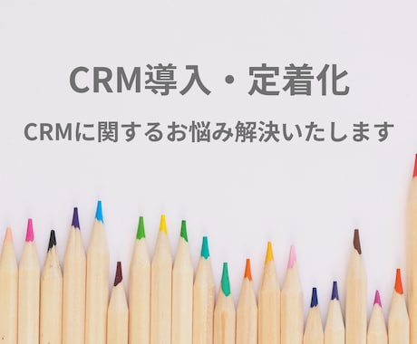 CRM導入・定着化に関するお悩みにお答えいたします 大手IT企業でCRM導入を推進する現役マネージャがサポート イメージ1