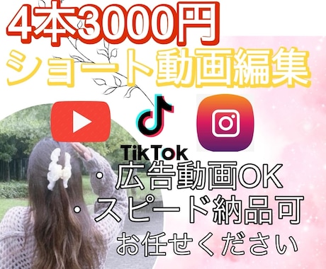 1本750円でシンプルなショート動画編集承ります 実績作りの為先着3名様格安でショート動画編集をお受けします イメージ1