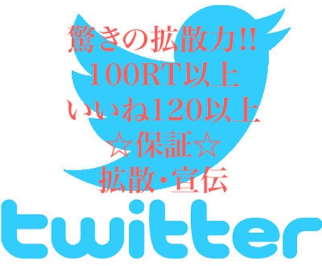 あなたつぶやきをTwitterにて宣伝します 100RT・いいね120保証宣伝・拡散‼️ イメージ1