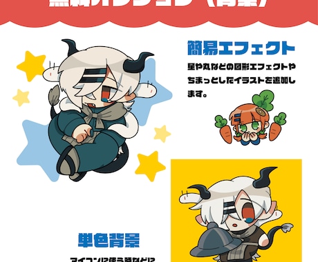 SDキャラ・ミニキャラの制作をします オリキャラや、配信者さんなど是非ご利用ください！ イメージ2