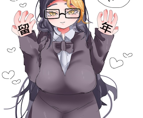最短即日納品♡カラー落描きイラストを描きます 女の子・TS女体化大歓迎！スピーディーに可愛く仕上げます イメージ1