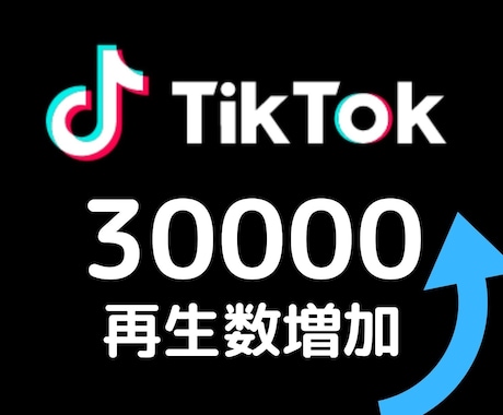 激安！TikTok再生回数+30000回宣伝します なんと1再生あたり0.1円！ティックトックを強化しよう