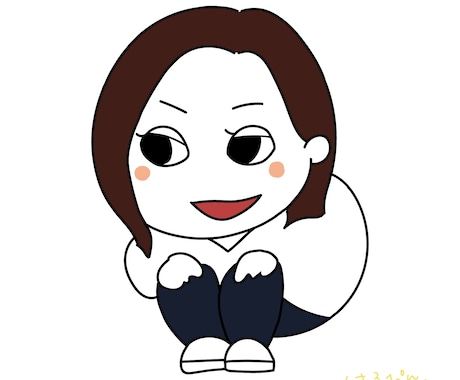 似顔絵アイコン“しゃがみにんげん”つくります 親しみやすく、愛されやすく、あなたをデフォルメしちゃいます！ イメージ2