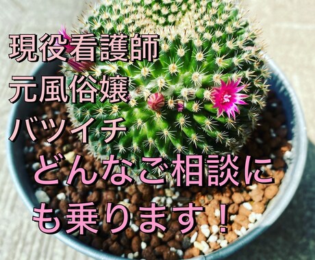 どんな事でも親身に相談に乗らせて頂きます 現役看護師であり、バツイチの元風俗嬢が相談に乗ります！ イメージ1