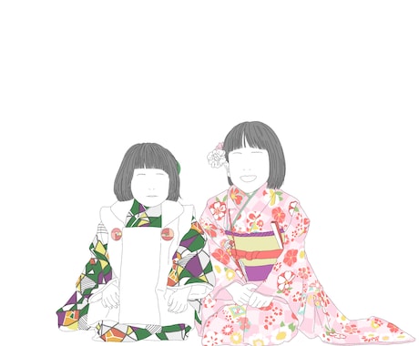 お写真そのままの線画イラストを作成します 写真とイラストを組み合わせたデザインや、文字入れも可能です＊ イメージ2