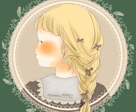 可愛い女の子アイコンをお描きします ふんわり可愛い女の子アイコンをお描きします。 イメージ1