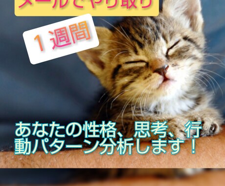 あなたの性格・思考・行動パターン分析します 自分をしって楽になろう！周りに居る人の傾向も分析！ イメージ1