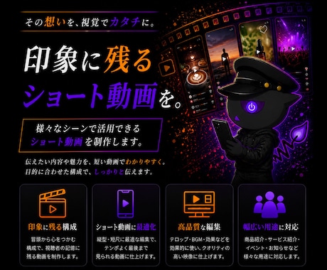 SNS投稿や簡易的な広告等用の動画を制作します VSLやPlanなど、目に止まり易い動画を作ります！ イメージ1