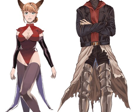 キャラクターの立ち絵描きます プロのイラストレーターがキャラクターの立ち絵を制作致します。 イメージ1