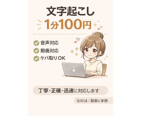 音声・動画の文字起こしを1分100円で承ります 会議・動画・音声を丁寧に文字化します イメージ1