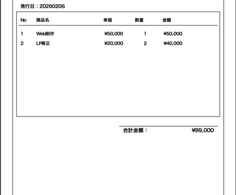 CSVからPDFを自動作成します 請求作業が面倒、作業時間を短縮したい、ミスを減らしたい方へ イメージ2