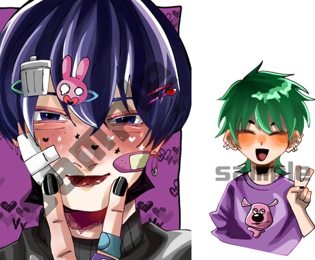 用途に沿ったイラストお描きします 1枚絵、ミニキャラ、アイコンなど様々なイラストをお描きします イメージ2