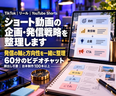 ショート動画の企画・発信戦略を整理します イメージ1