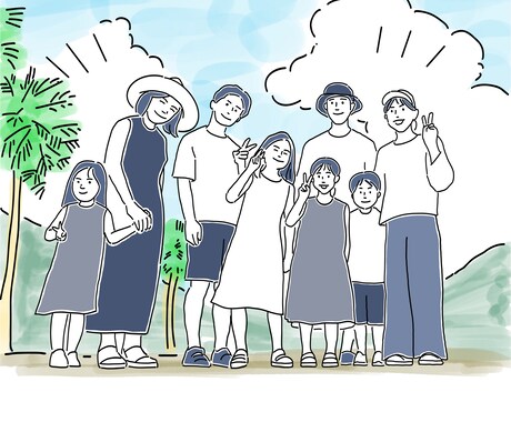 シンプルな線画の似顔絵イラストを描きます ★即日〜5日のスピード納品！お気軽にご相談ください！ イメージ2
