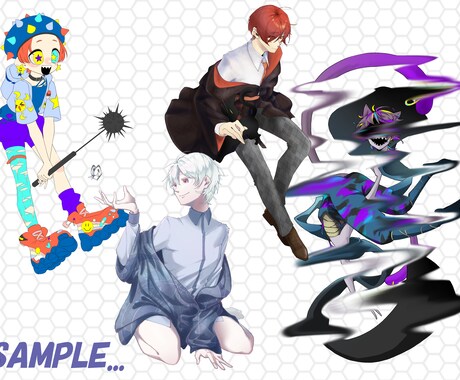 TRPG・ゲーム用立ち絵イラスト制作します 人外や動物もOK！どんなポージングでも対応しています イメージ2