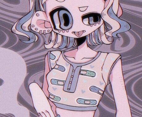 アイコンやヘッダー、ボカロMV等を制作いたします 不気味で可愛い世界観の女の子が得意です。 イメージ2