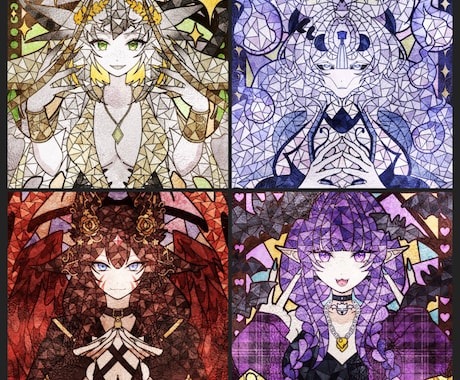 美しい✨ステンドグラスのような絵を描きます イメージ1
