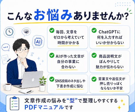 AIで文章効率化！時短マニュアルをお渡しします 【個人事業主向け】商品説明やSNS投稿を時短する実践PDF！ イメージ2