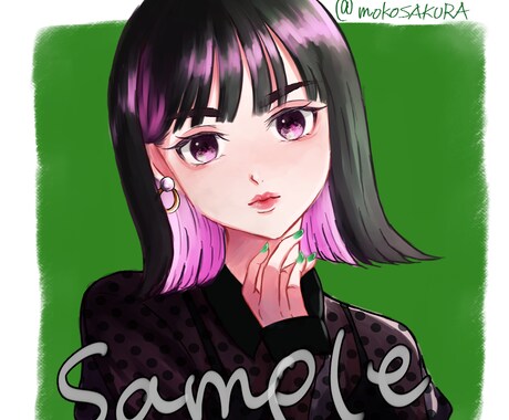 SNS用アイコン・1枚イラスト描きます カッコいい・可愛い女の子など幅広く提供します！ イメージ1