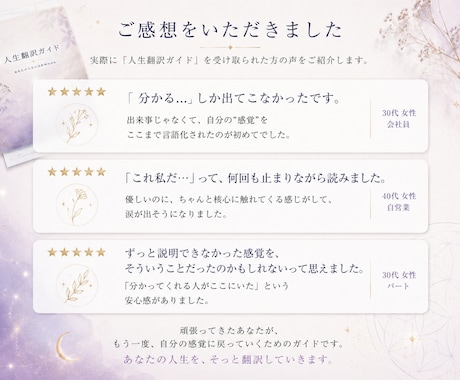 あなたの魂の設計図を読み解きます 魂の設計図を紐解く｜人生翻訳ガイドPDF イメージ2