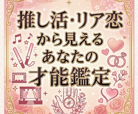 推し活・リア恋から見えるあなたの才能鑑定します 推しとの出会いに隠れた意味、あなたにとっての価値を鑑定します イメージ1