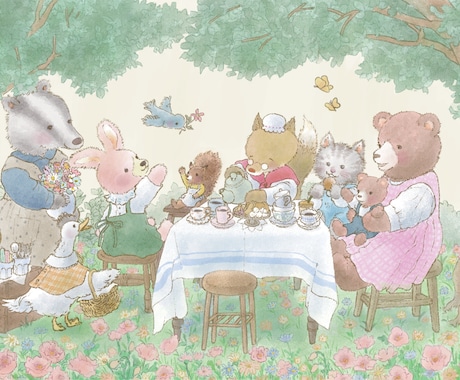 やさしいタッチで絵本挿絵、イラスト制作します 動物から人物まで丁寧に描きます イメージ1