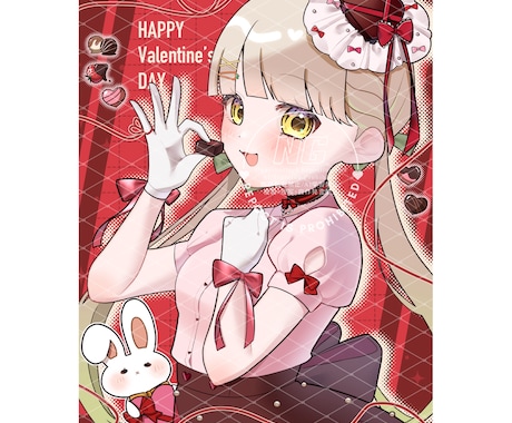 バレンタイン限定 量産イラスト制作します 選ぶだけで完成。バレンタイン限定量産アイコン イメージ2