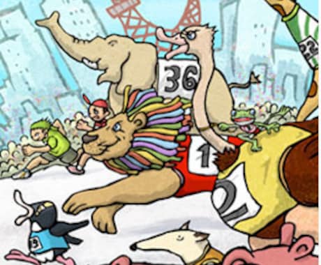 みんなで走る東京マラソンます 人間も動物もみんな仲良く走る東京マラソン イメージ1