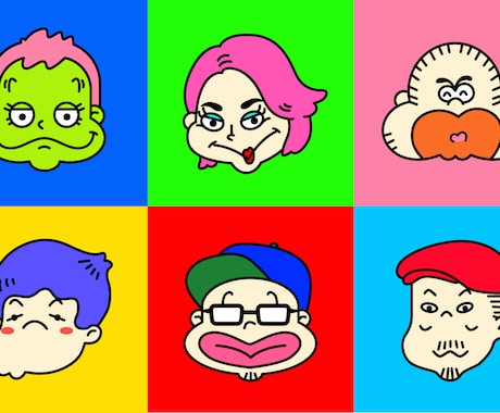 お写真をもとにポップなデフォルメアイコン作成します LINE、SNS、ブログ等のアイコンに! イメージ2