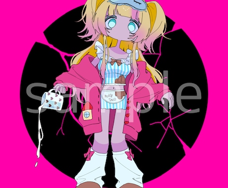 SDイラストを描きます 病みかわな世界観のイラストをあなたに描きます イメージ1