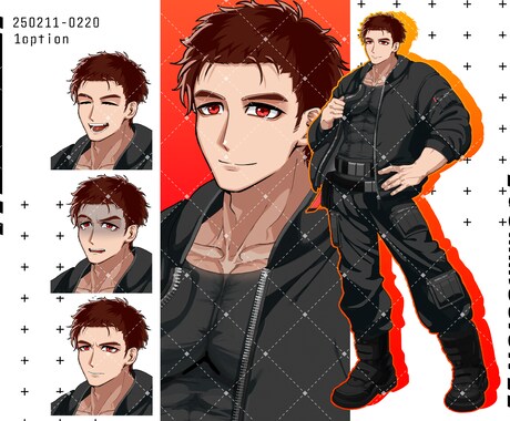 TRPG・IRIAMなど！立ち絵を制作いたします 男性キャラクター・筋肉の描写・細かな装飾が得意です！ イメージ1