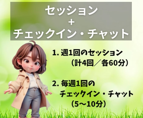 1ヵ月間で行動と心を整える講座を提供します 伴走型のサポートで理想の自分を育てるワクワク体験 イメージ2