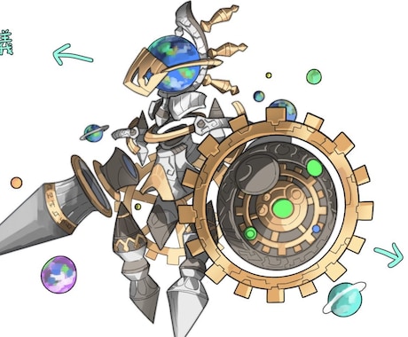 クリーチャーのアイコン等をお描き致します 騎士、獣、機械、人外のカッコいいアイコンやサムネを描きます！ イメージ1