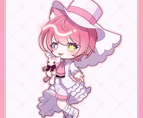 アイコン、MVにも！かわいいミニキャラを作成します ミニキャラ立ち絵～顔アップアイコンまで可能！ イメージ2