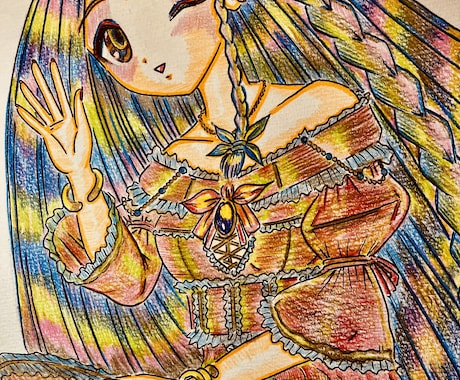 あなたのお好きなヒロインを描きます アナログ手描き、色鉛筆仕上げとなります イメージ2