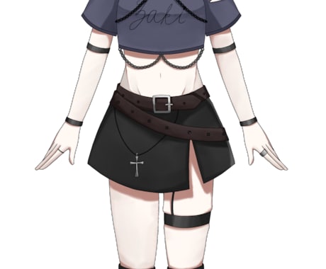 女の子のVモデルをデザインします 立ち絵、V体キャラデザ、パーツ分け、なんでもやります イメージ2