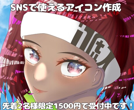 先着限定価格 SNS用イラストアイコン作成します